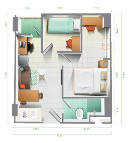 Tipe 2 Bedroom